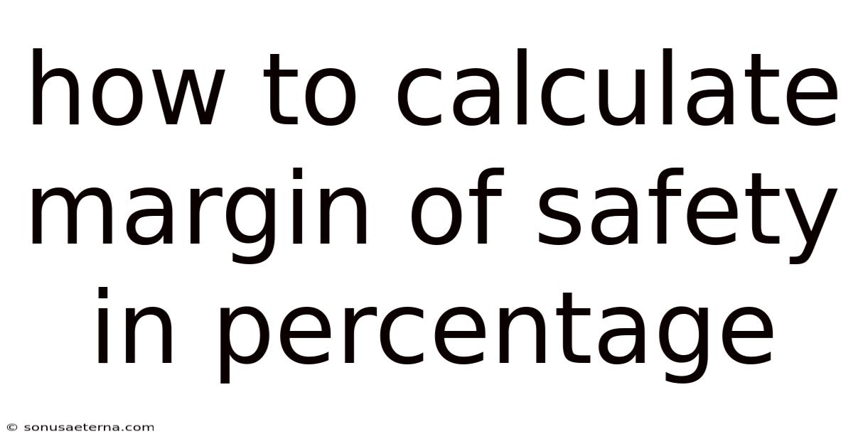 How To Calculate Margin Of Safety In Percentage