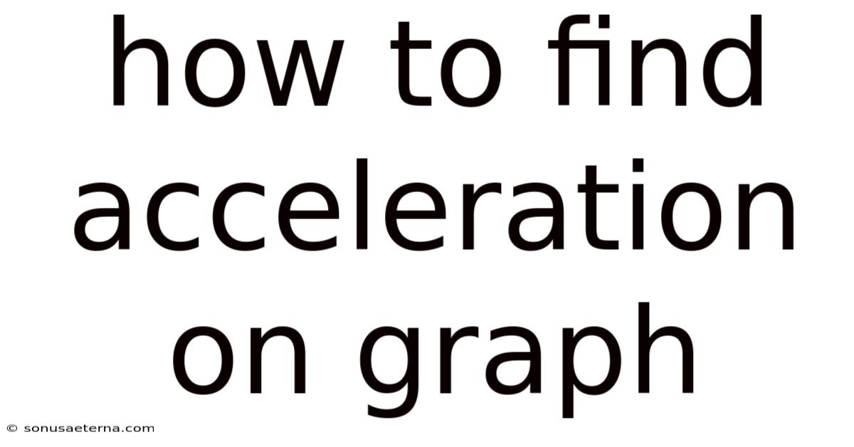 How To Find Acceleration On Graph