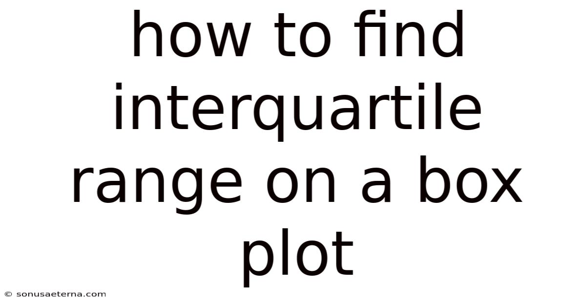 How To Find Interquartile Range On A Box Plot
