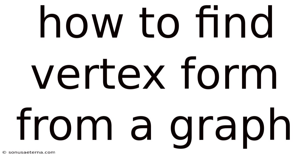 How To Find Vertex Form From A Graph