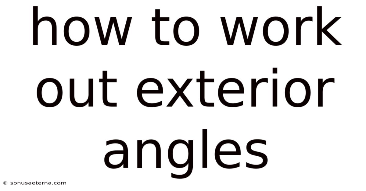 How To Work Out Exterior Angles