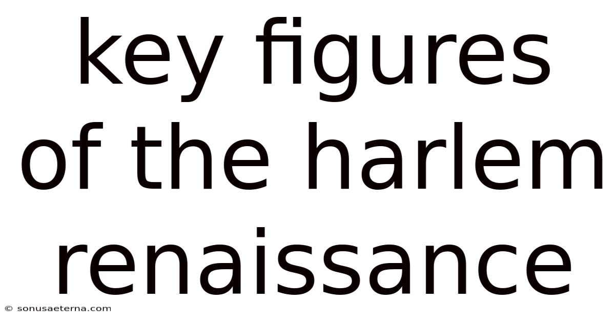 Key Figures Of The Harlem Renaissance