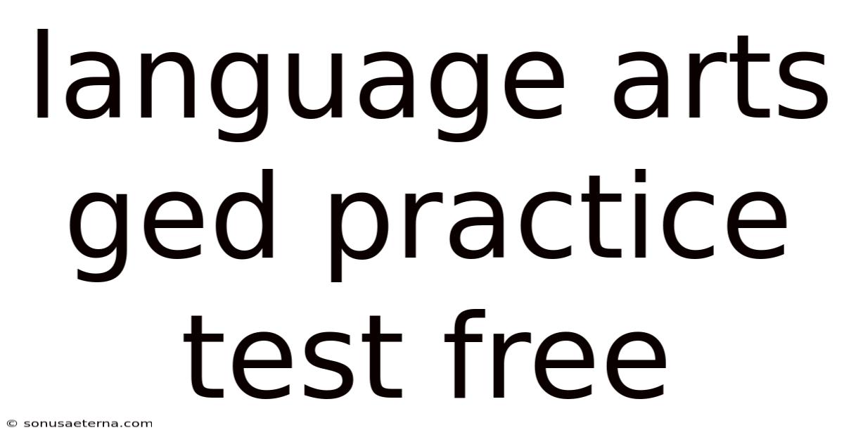 Language Arts Ged Practice Test Free