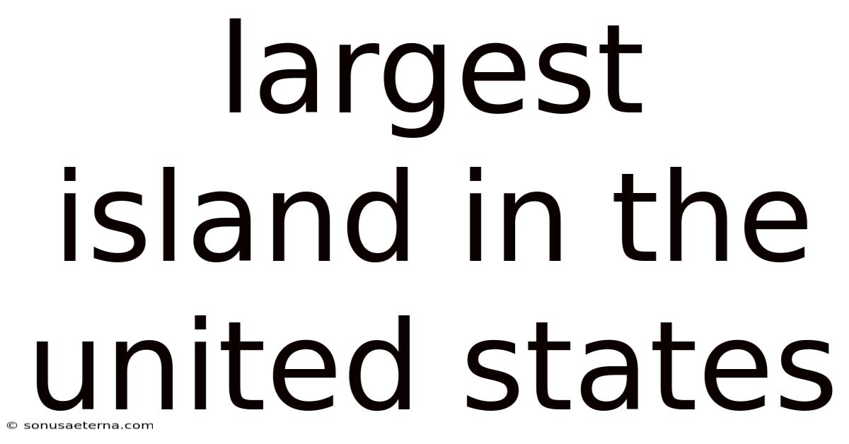 Largest Island In The United States