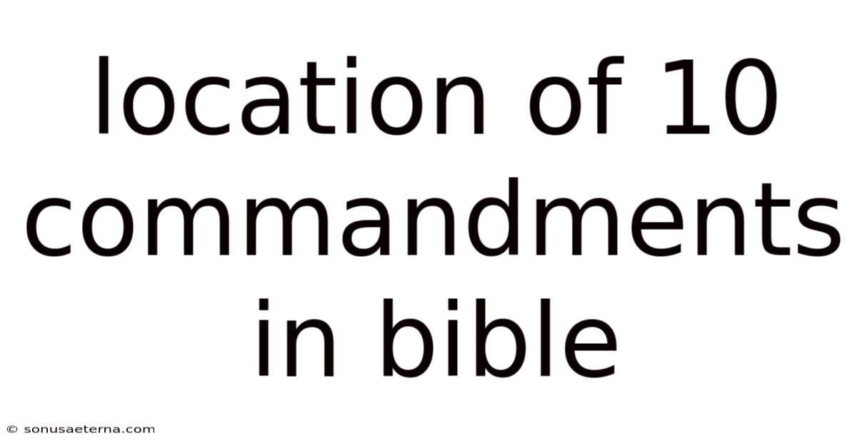Location Of 10 Commandments In Bible