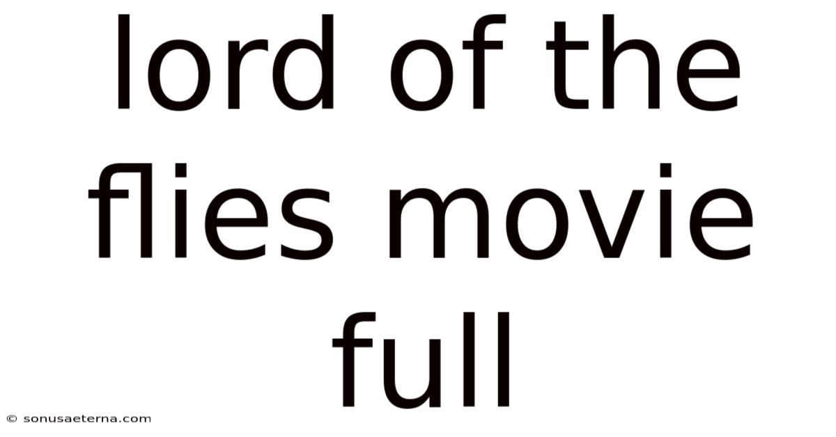 Lord Of The Flies Movie Full