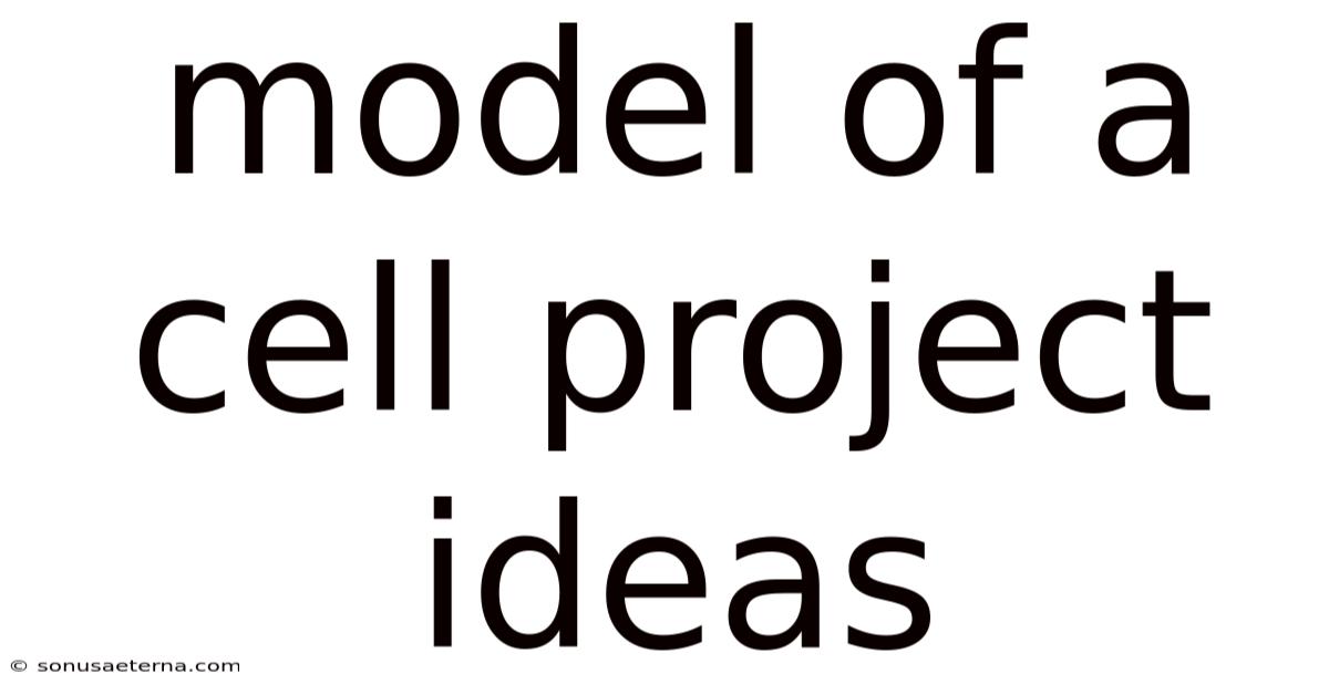 Model Of A Cell Project Ideas