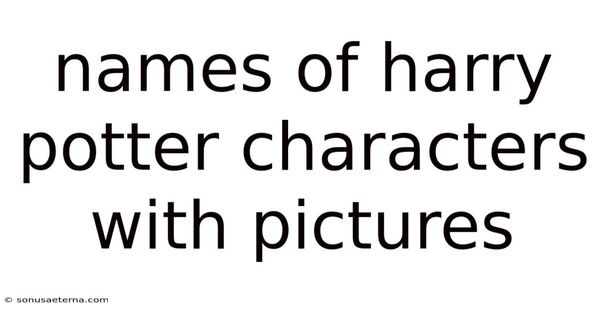 Names Of Harry Potter Characters With Pictures
