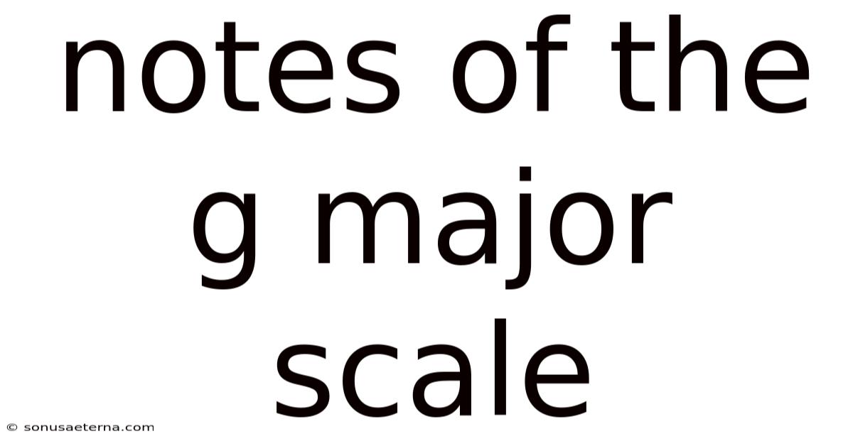Notes Of The G Major Scale