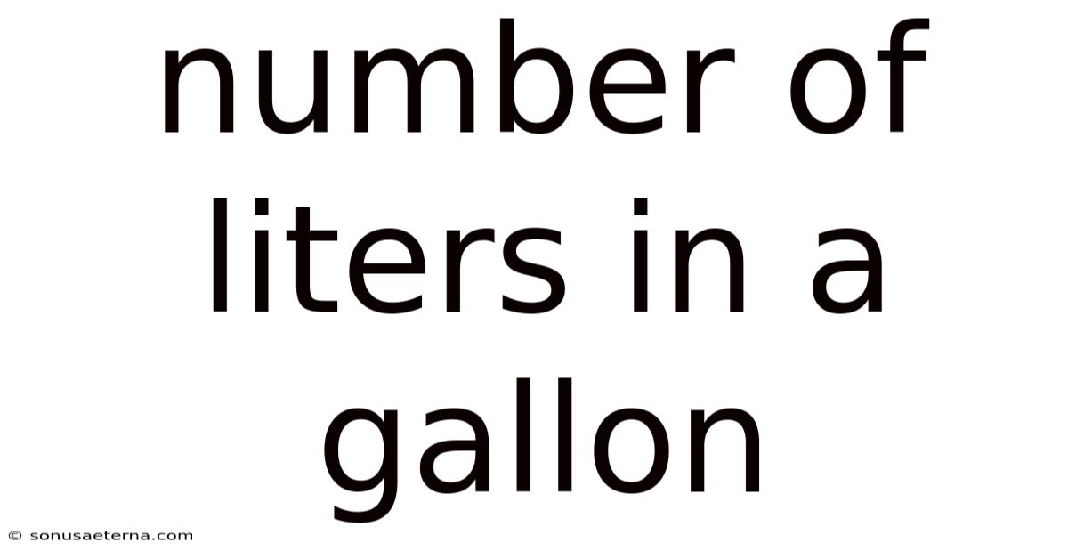Number Of Liters In A Gallon