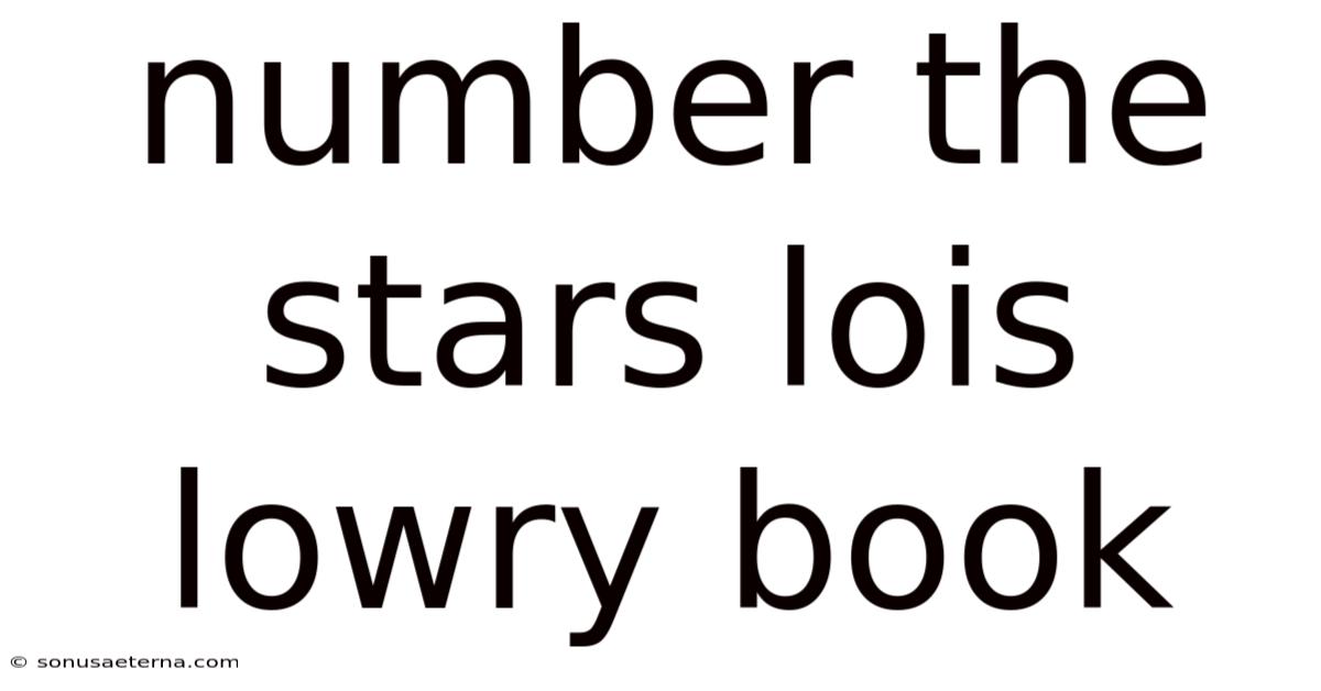 Number The Stars Lois Lowry Book