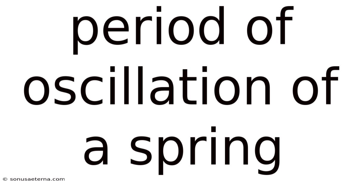 Period Of Oscillation Of A Spring