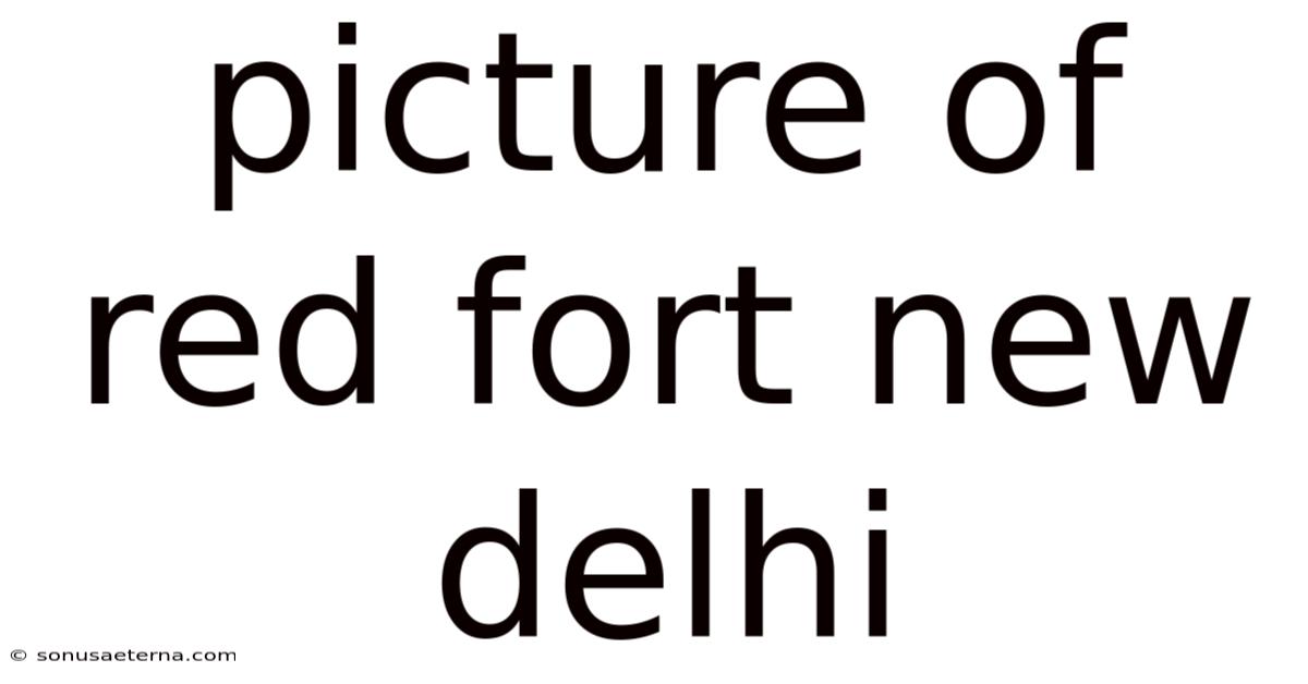 Picture Of Red Fort New Delhi
