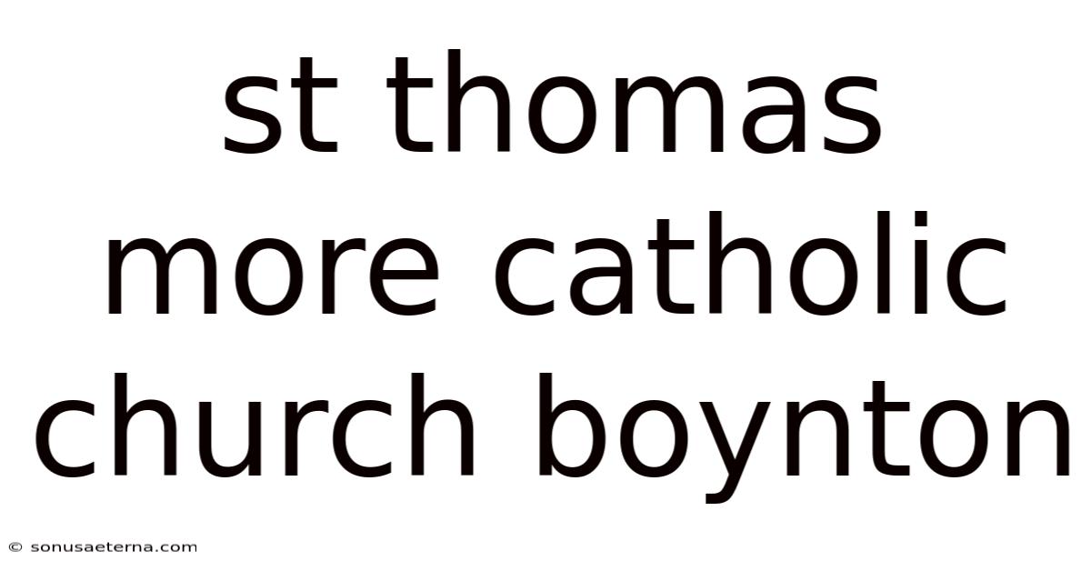 St Thomas More Catholic Church Boynton