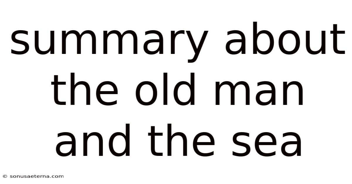 Summary About The Old Man And The Sea