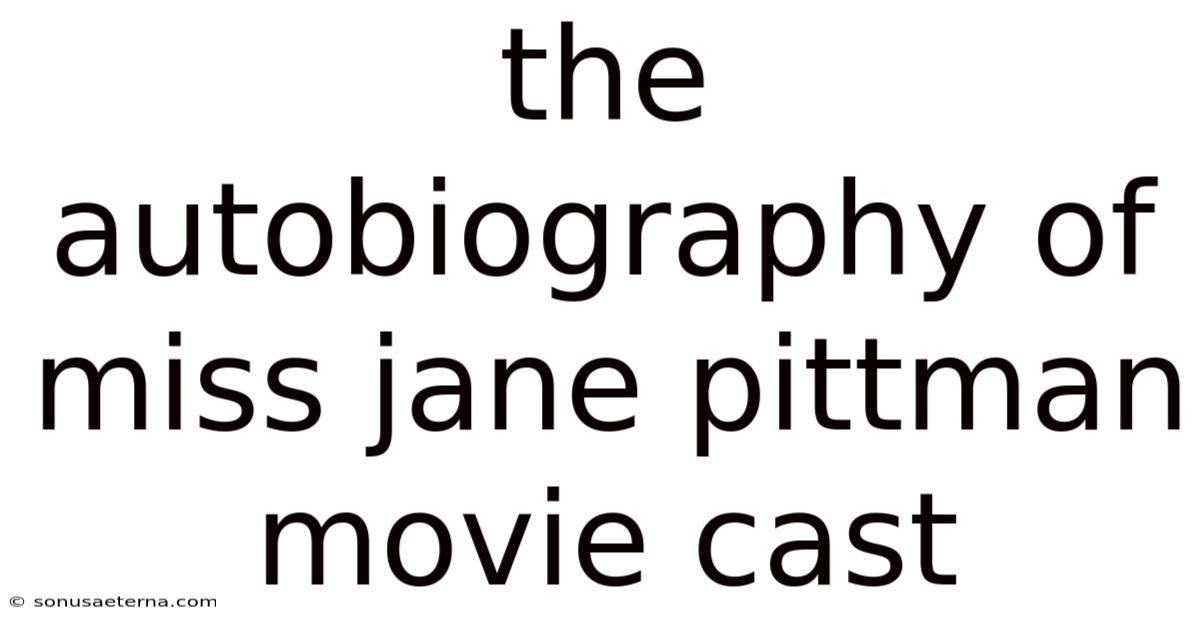 The Autobiography Of Miss Jane Pittman Movie Cast