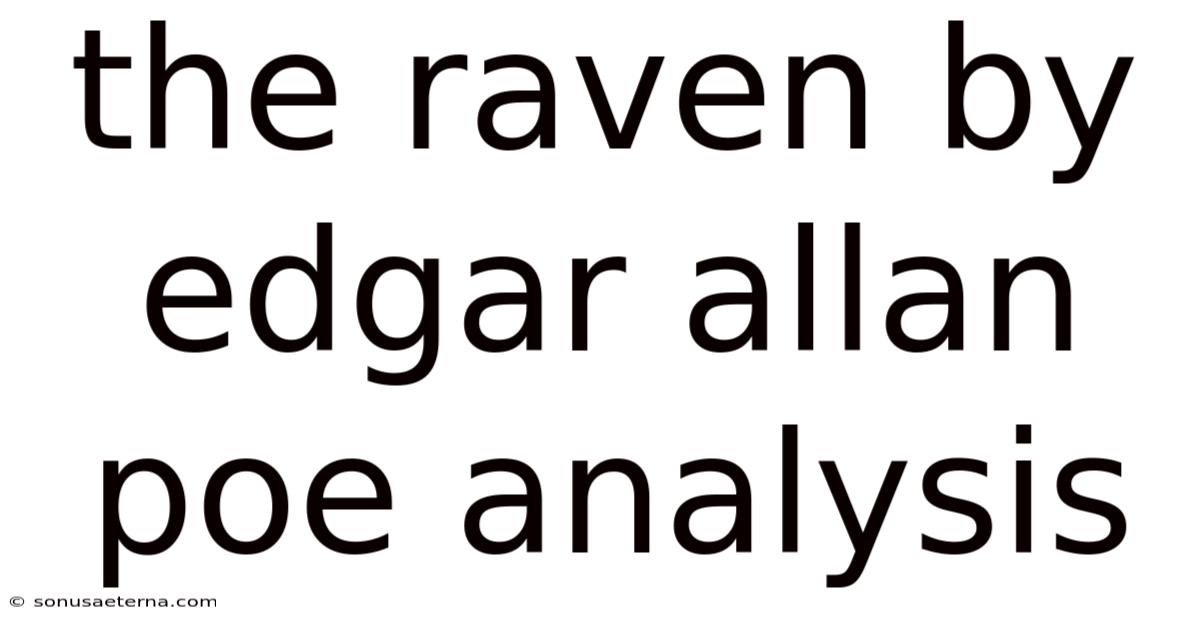 The Raven By Edgar Allan Poe Analysis