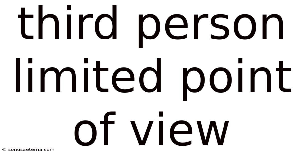 Third Person Limited Point Of View