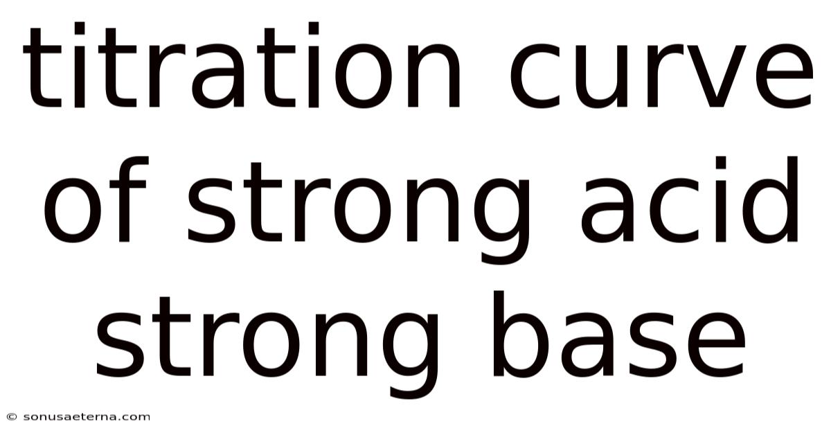 Titration Curve Of Strong Acid Strong Base