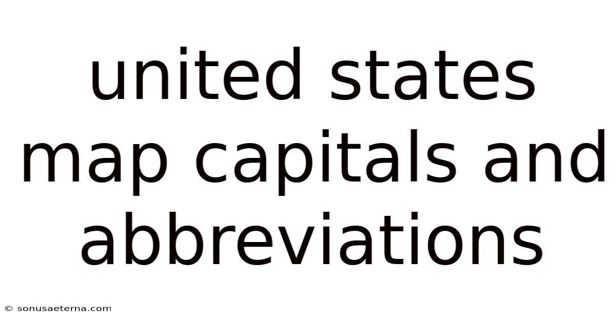 United States Map Capitals And Abbreviations