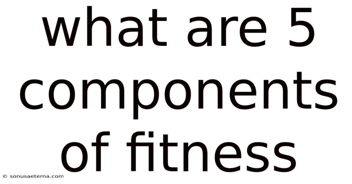What Are 5 Components Of Fitness