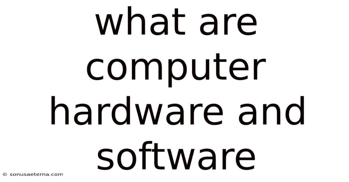 What Are Computer Hardware And Software