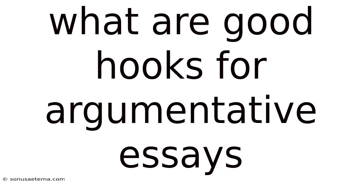 What Are Good Hooks For Argumentative Essays