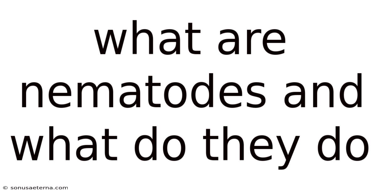 What Are Nematodes And What Do They Do