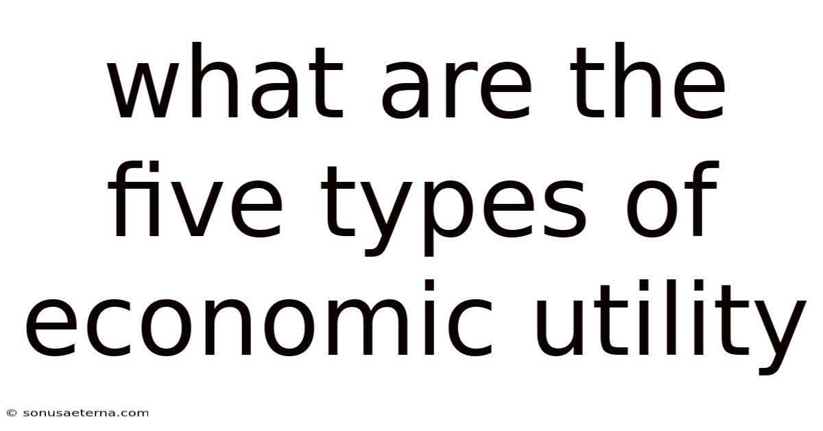 What Are The Five Types Of Economic Utility