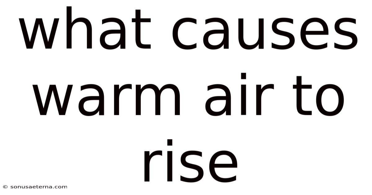 What Causes Warm Air To Rise