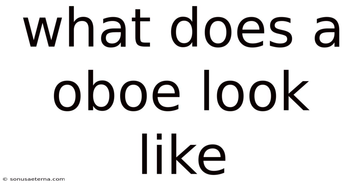 What Does A Oboe Look Like