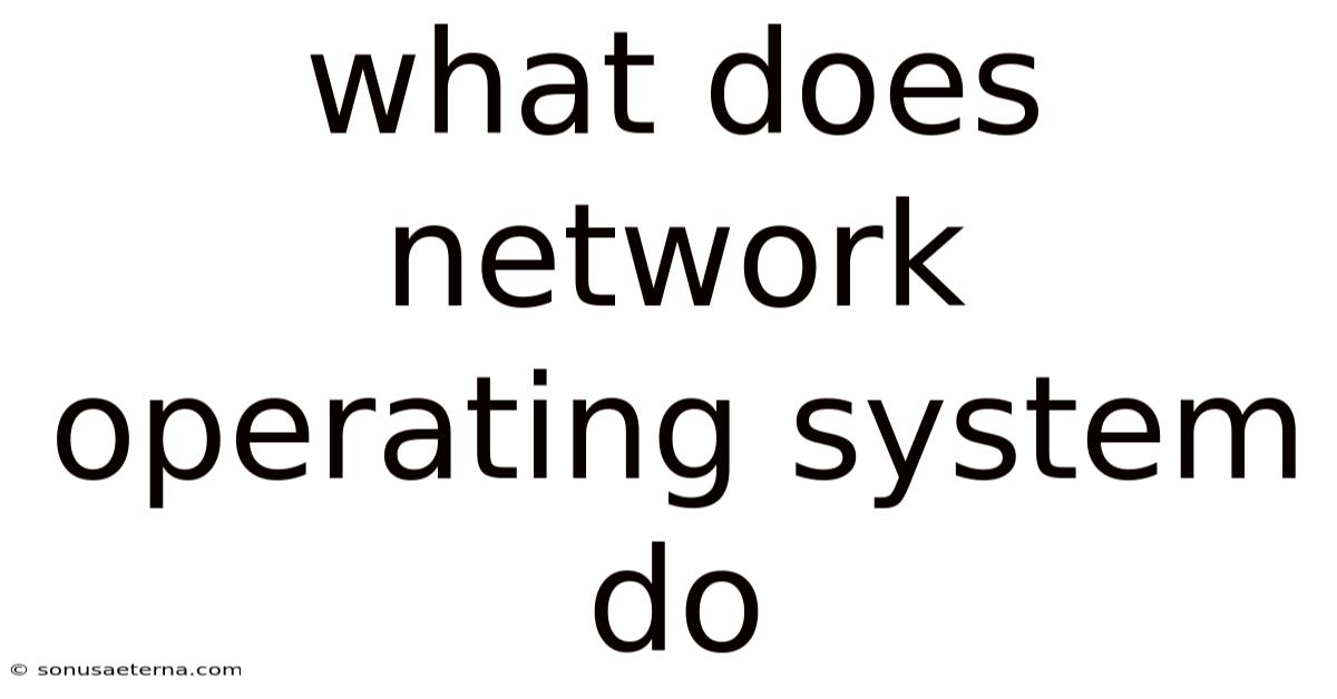 What Does Network Operating System Do