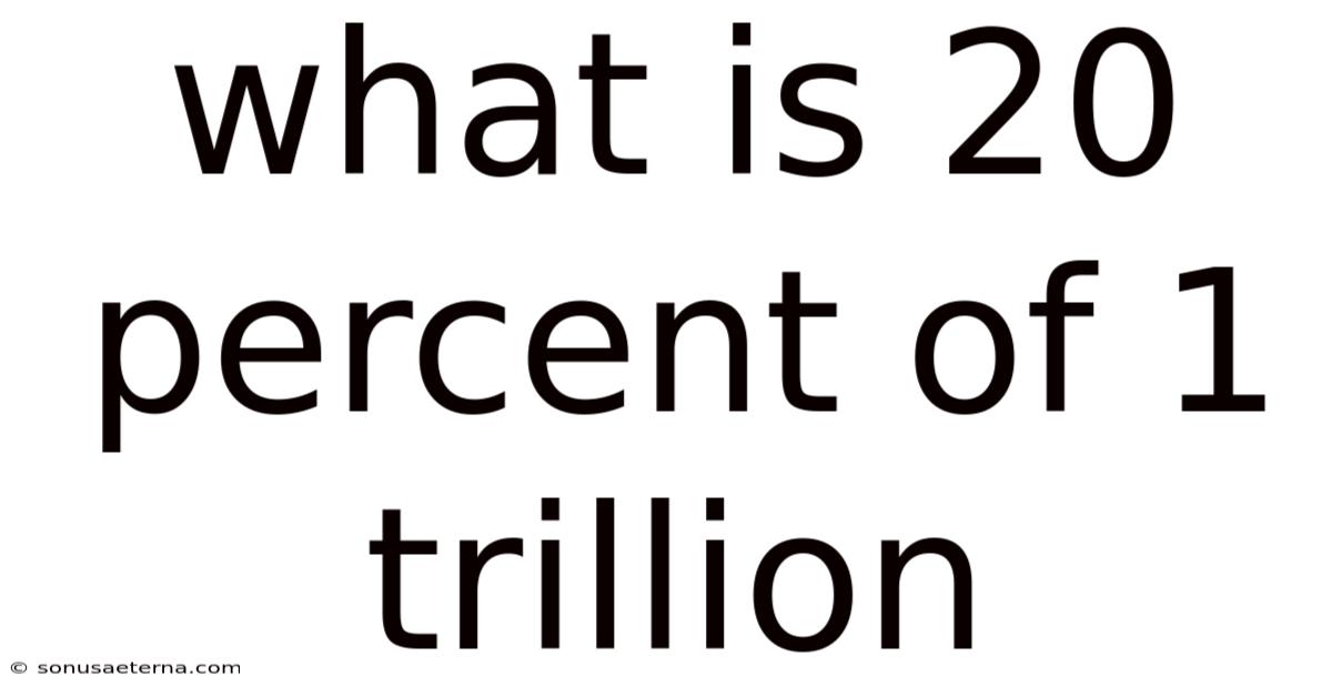 What Is 20 Percent Of 1 Trillion