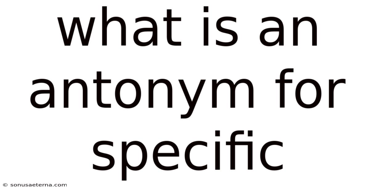 What Is An Antonym For Specific