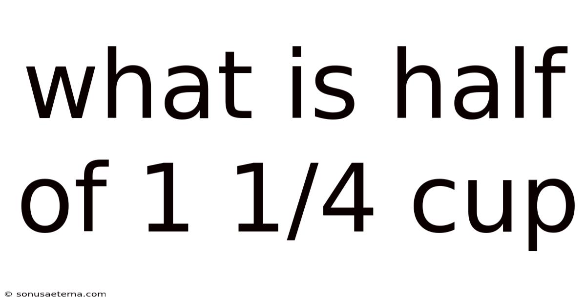 What Is Half Of 1 1/4 Cup