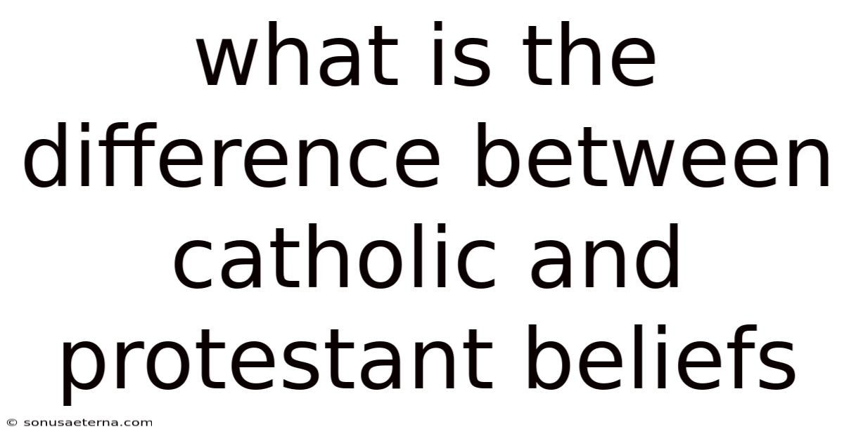 What Is The Difference Between Catholic And Protestant Beliefs