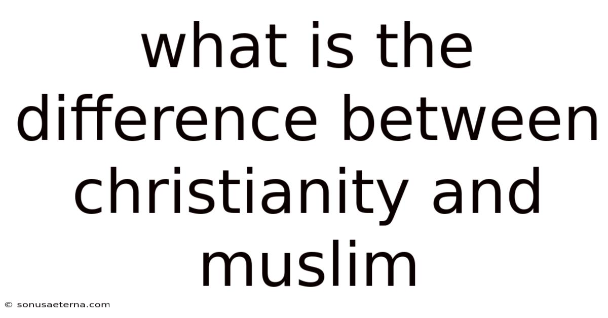 What Is The Difference Between Christianity And Muslim