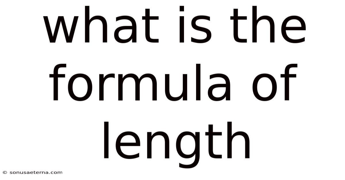 What Is The Formula Of Length