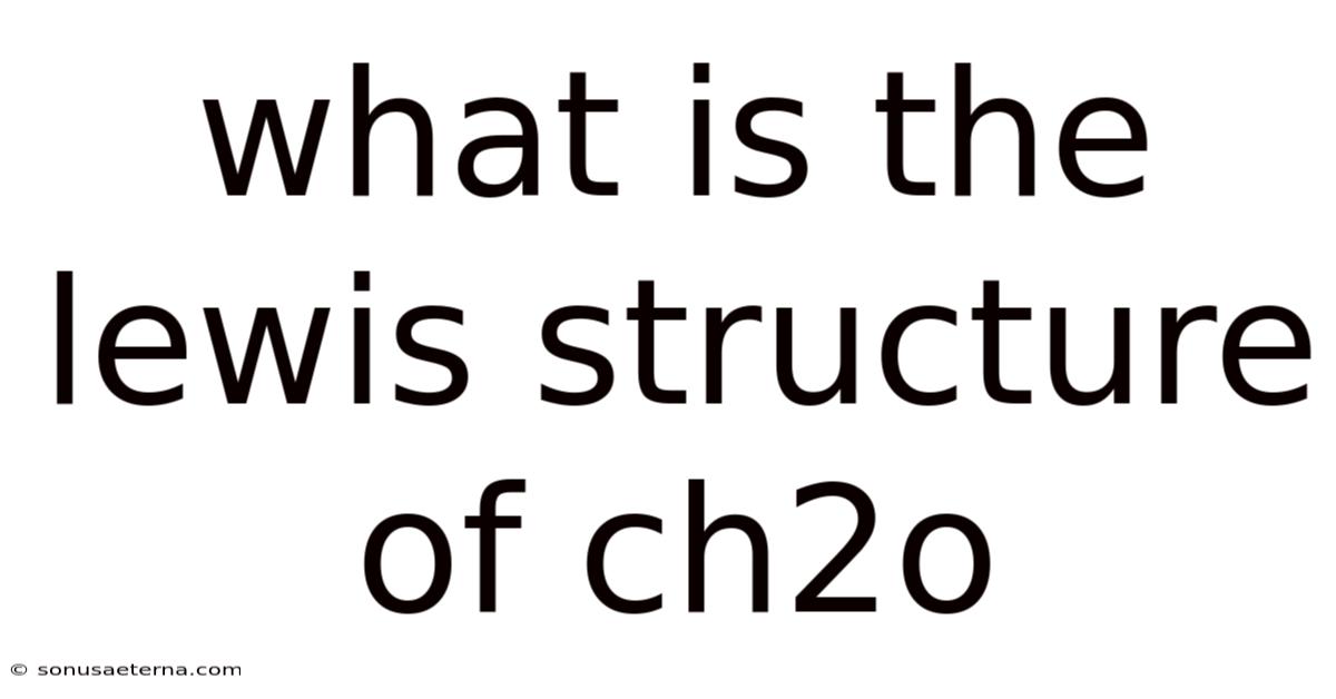 What Is The Lewis Structure Of Ch2o