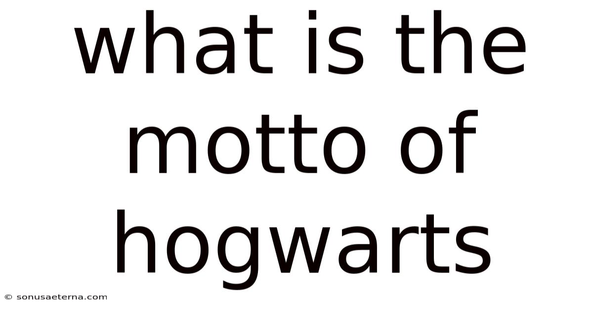What Is The Motto Of Hogwarts
