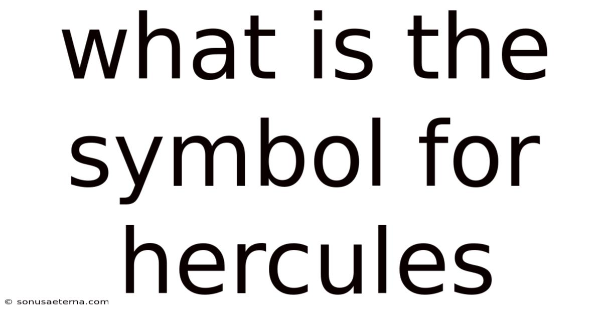 What Is The Symbol For Hercules