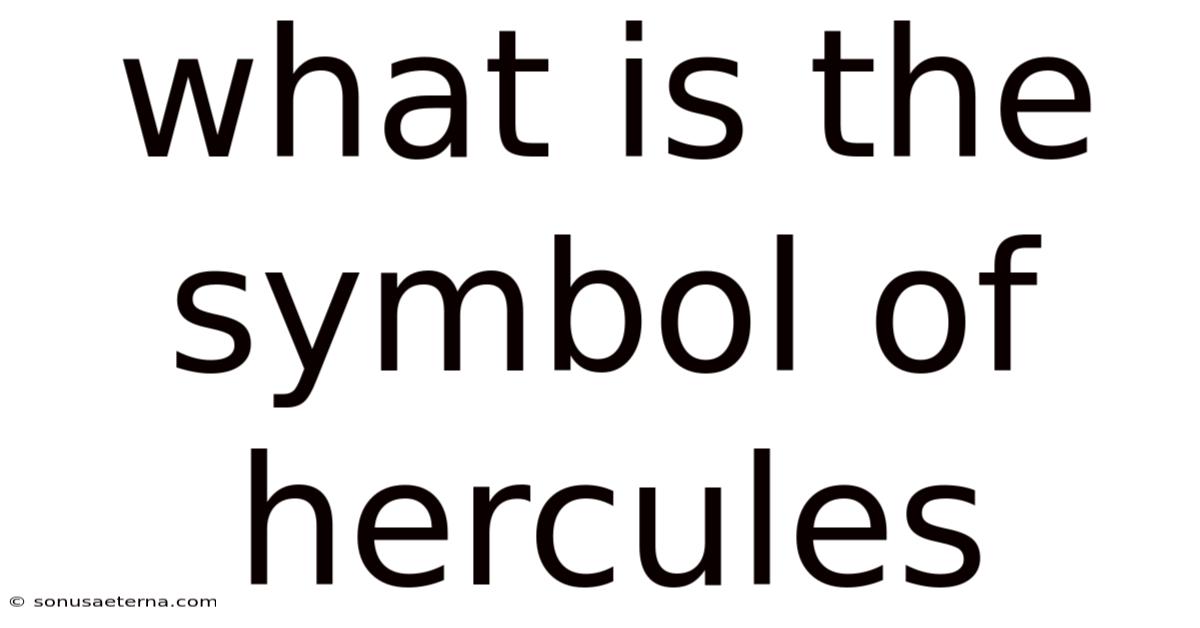 What Is The Symbol Of Hercules