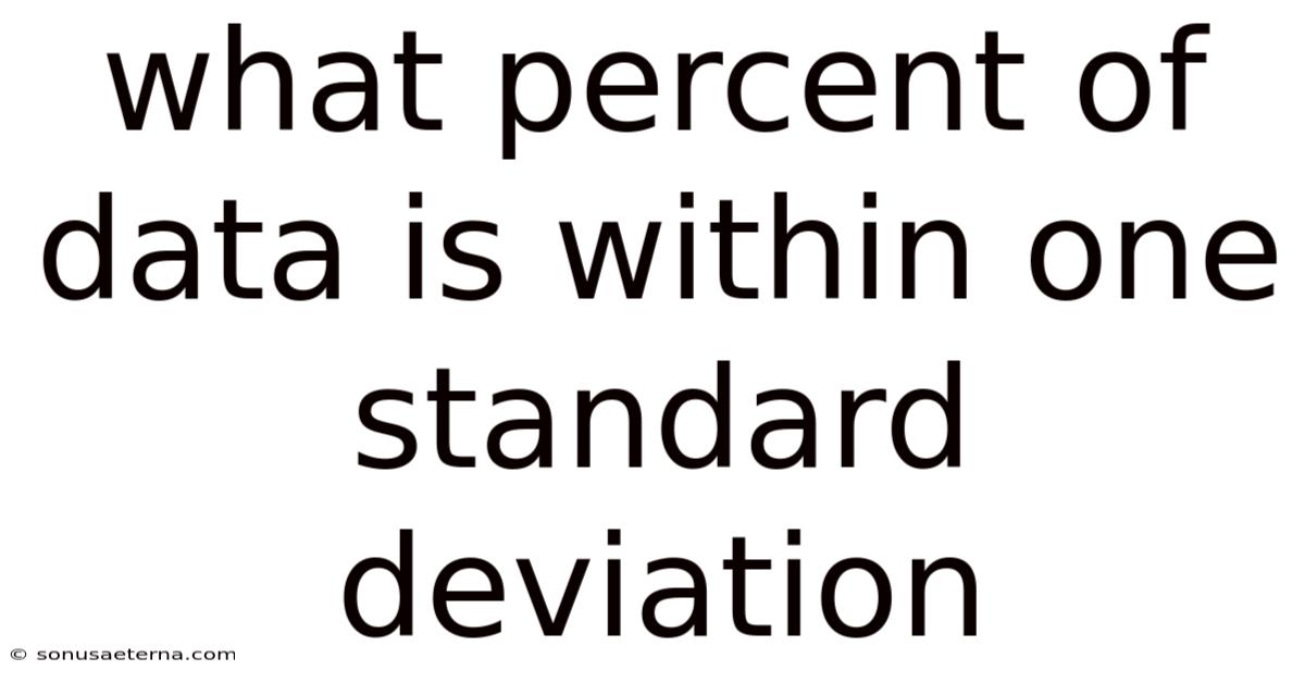 What Percent Of Data Is Within One Standard Deviation