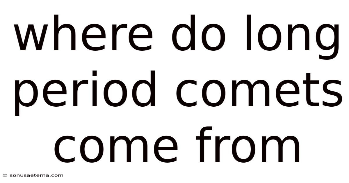 Where Do Long Period Comets Come From