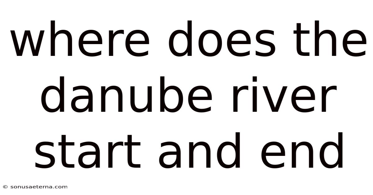 Where Does The Danube River Start And End