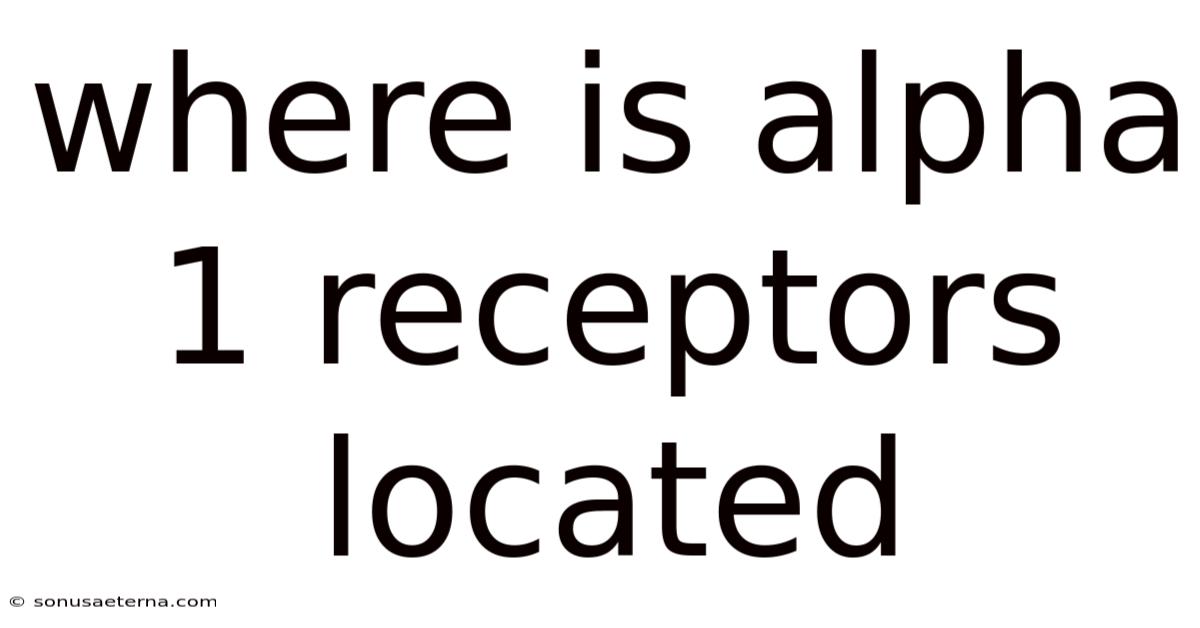Where Is Alpha 1 Receptors Located