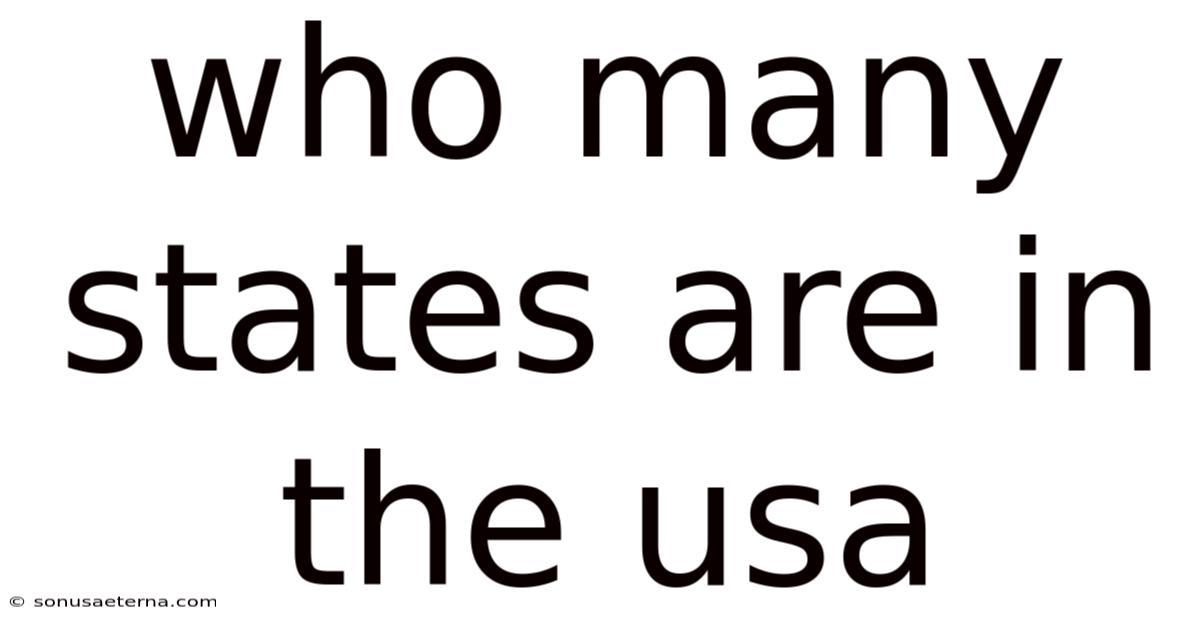 Who Many States Are In The Usa