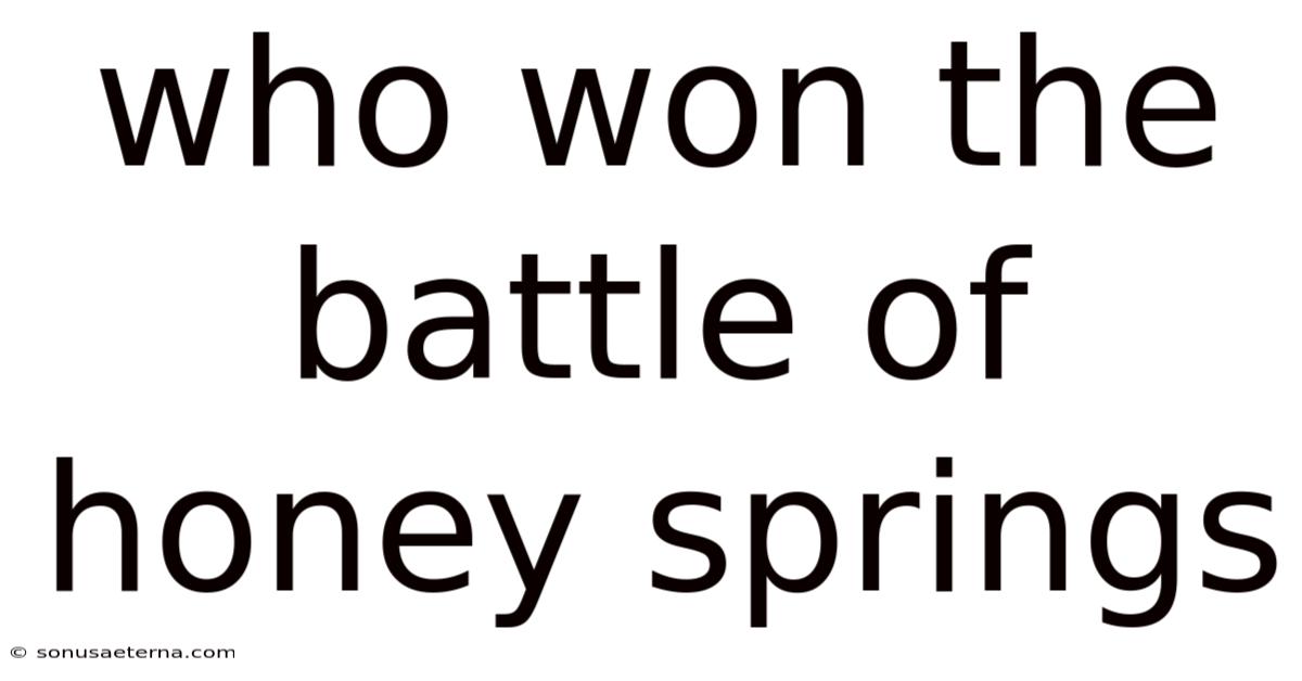 Who Won The Battle Of Honey Springs