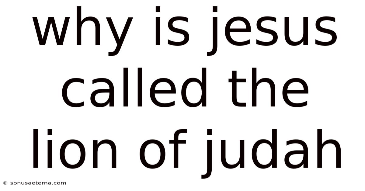 Why Is Jesus Called The Lion Of Judah