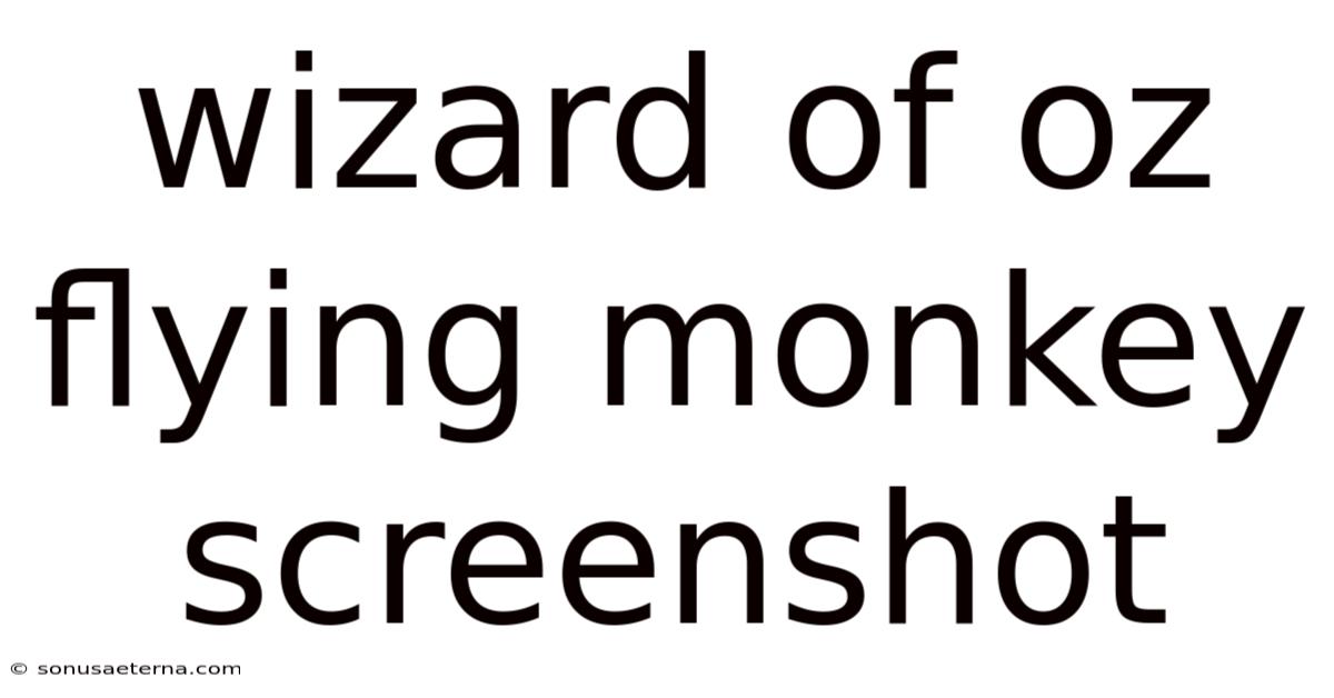 Wizard Of Oz Flying Monkey Screenshot